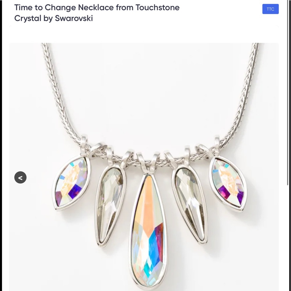 Touchstone Crystal Time to Change Necklace